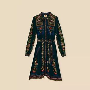 Farm Rio Toucan Garden Black Midi Dress- size Small. NWT!